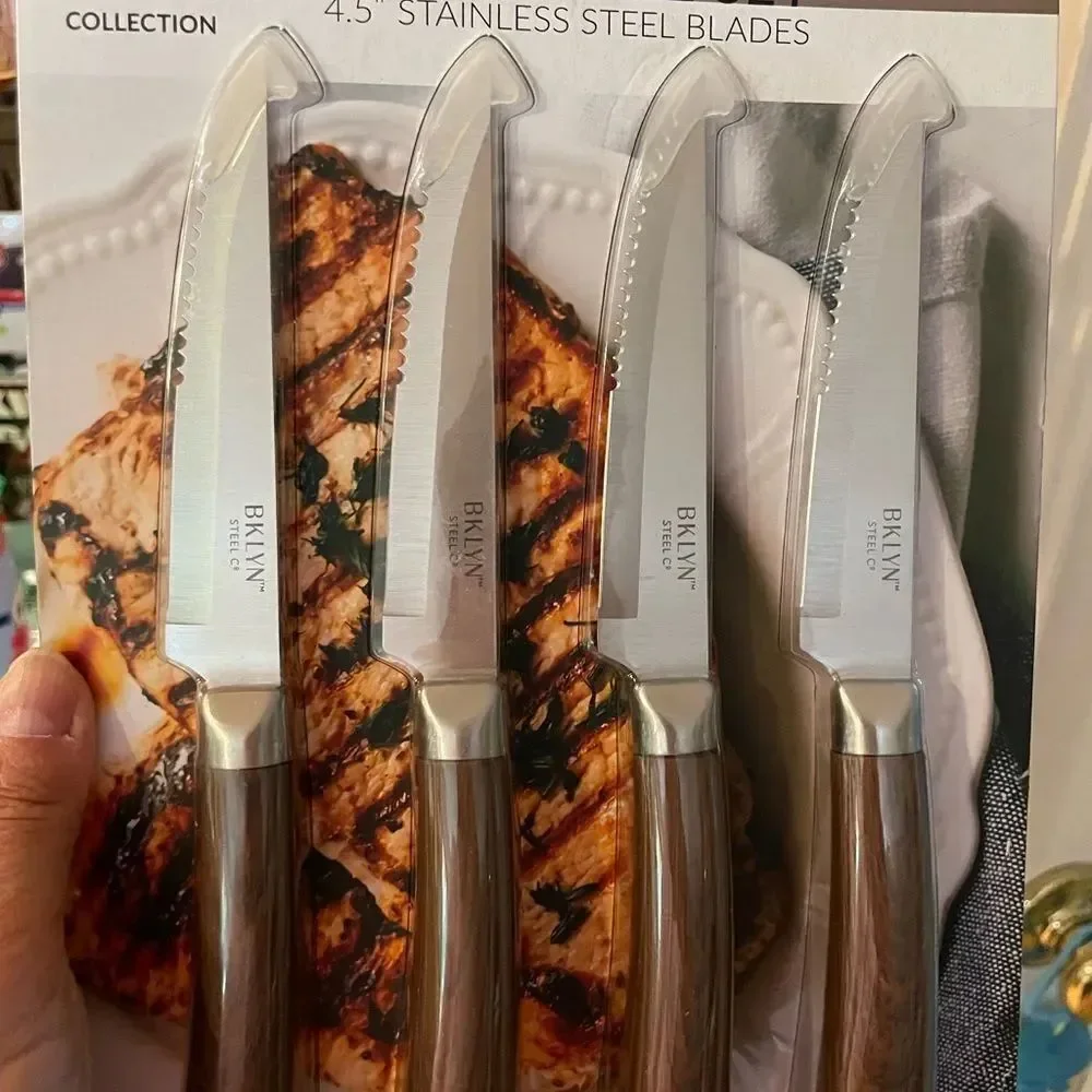 BKLYN Steel Elemental 4.5 Steak Knife Set